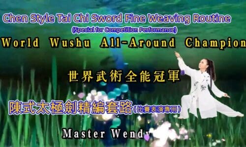 陳式太極劍精編套路（表演比賽專用）中英文字幕-主讲：Wendy蒋慧